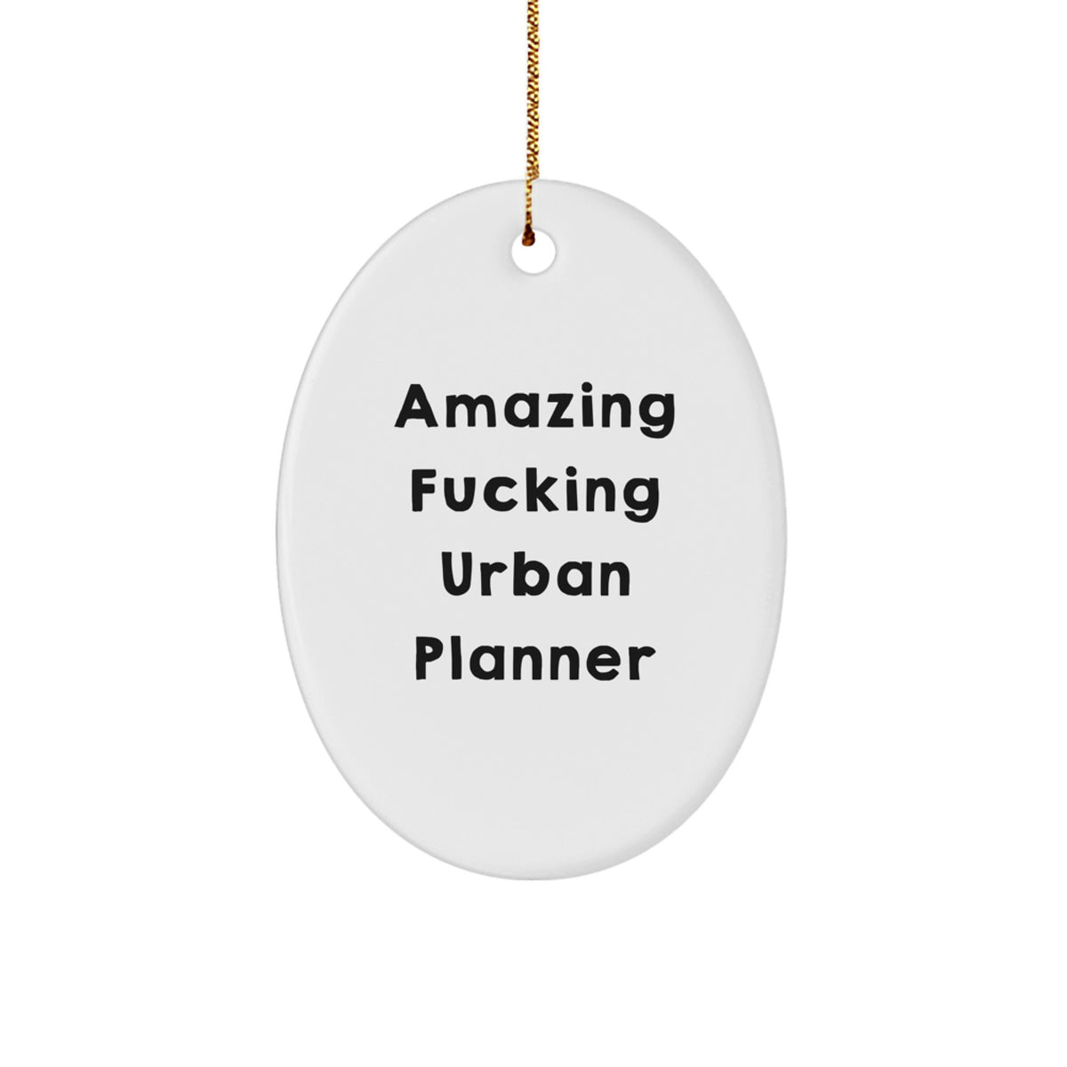 Urban Planner Oval Christmas Ornament for Family Bright Holiday Gift - Image 1