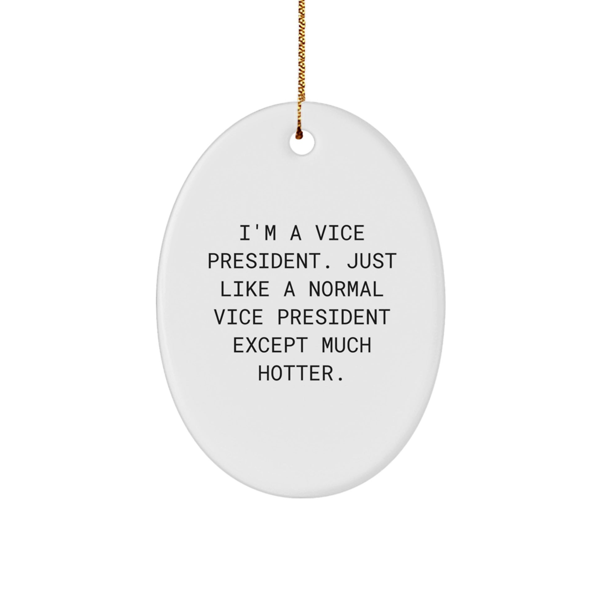 Funny Vice President Oval Ornament Gifts from Friends for Men Christmas Unique Decorations - Image 1