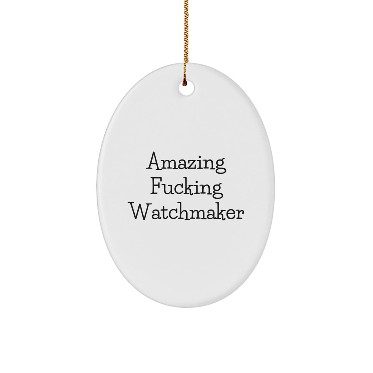 Watchmaker Favorite Oval Ornament for Kids Christmas Fun Gift - Image 1