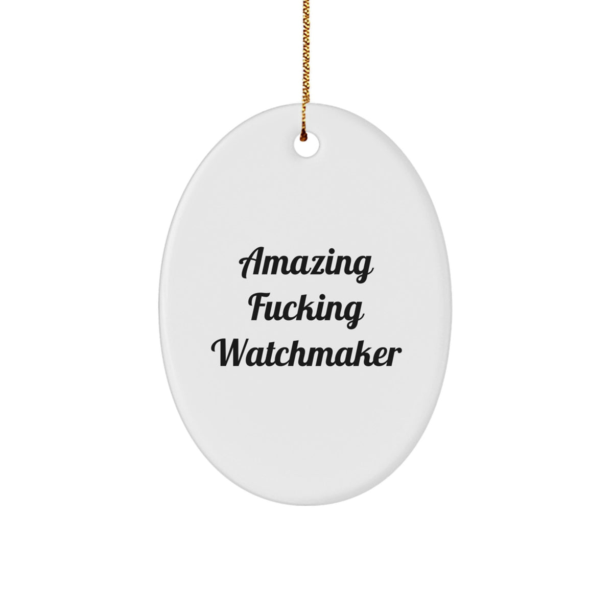 Watchmaker Treasure Oval Ornament for Family Christmas Holiday Gift - Image 1