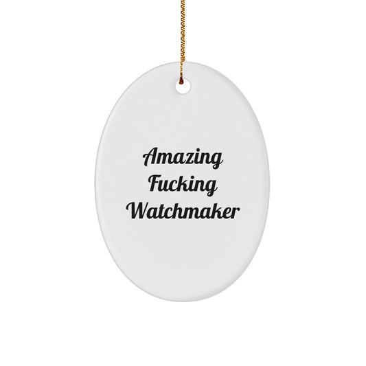 Watchmaker Treasure Oval Ornament for Family Christmas Holiday Gift - Image 1