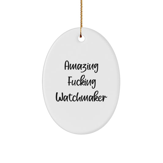 Bold Watchmaker Memento Oval Ornament for Roommates Christmas Gift - Image 1