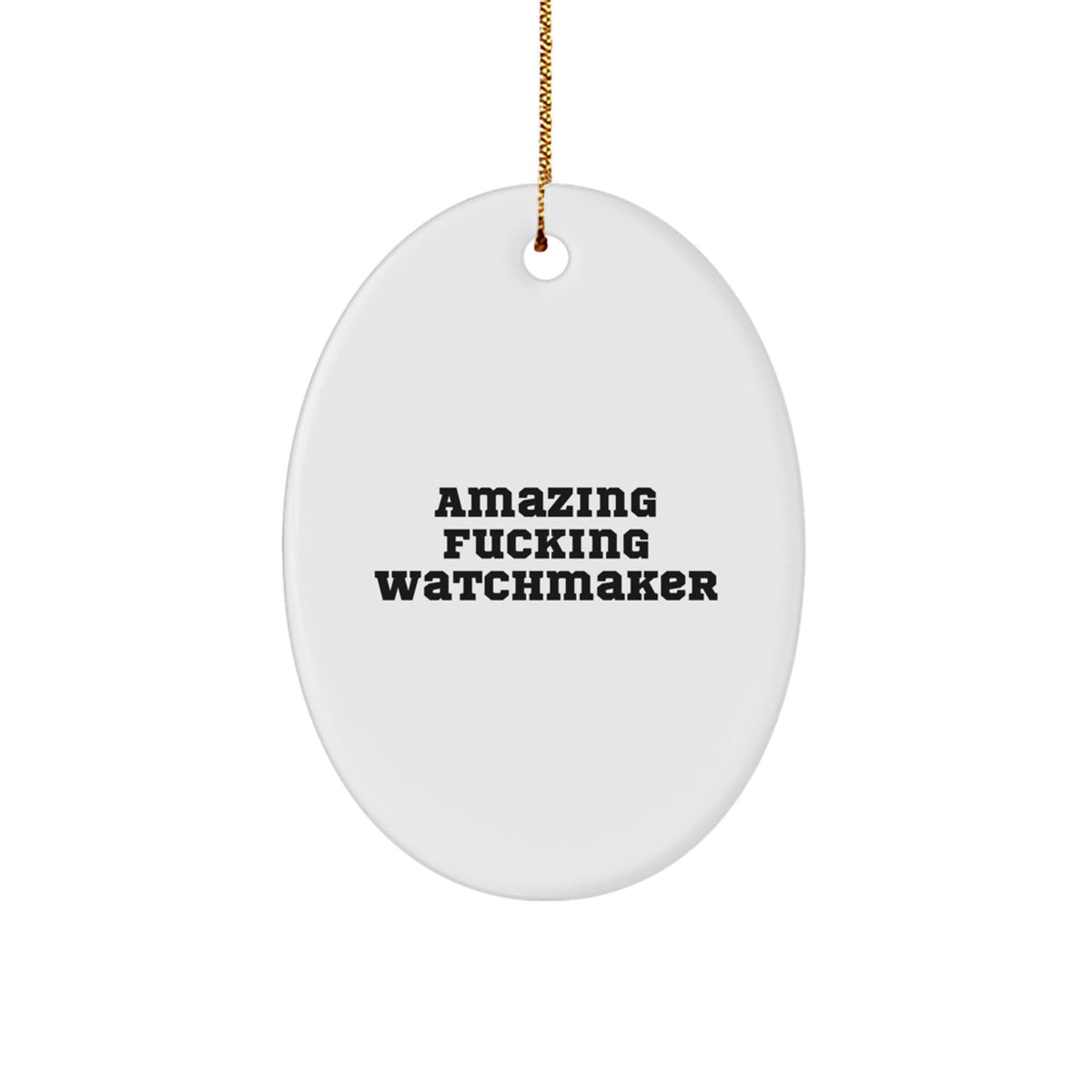 Watchmaker Collectible Oval Ornament for Neighbors Christmas Gift - Image 1
