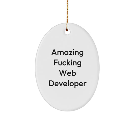 Web Developer Oval Ornament Christmas Unique Gift for Coworkers Idea - Image 1