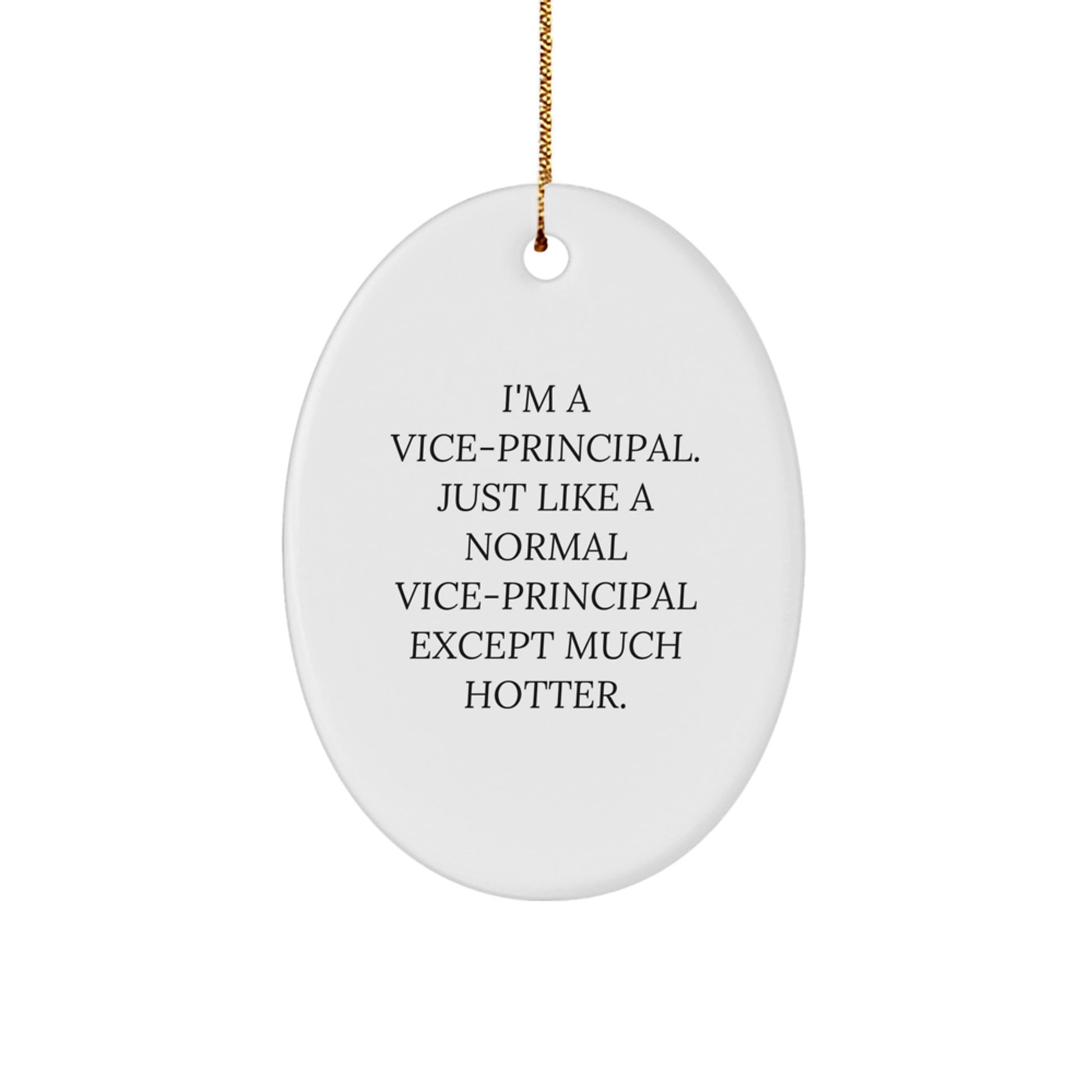 Funny Vice-principal Gifts, Oval Ornament for Vice-principal, Gifts from Friends to Vice-principal, Vice-principal Christmas Unique Gifts - Image 1
