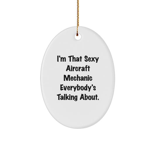Aircraft Mechanic Keepsake Christmas Ornament for Him Holiday Gift - Image 1