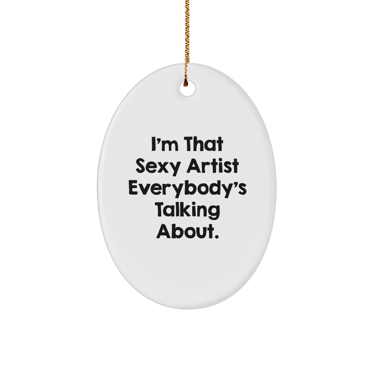 Artist Oval Ornament Christmas Gift for Coworkers Idea - Image 1