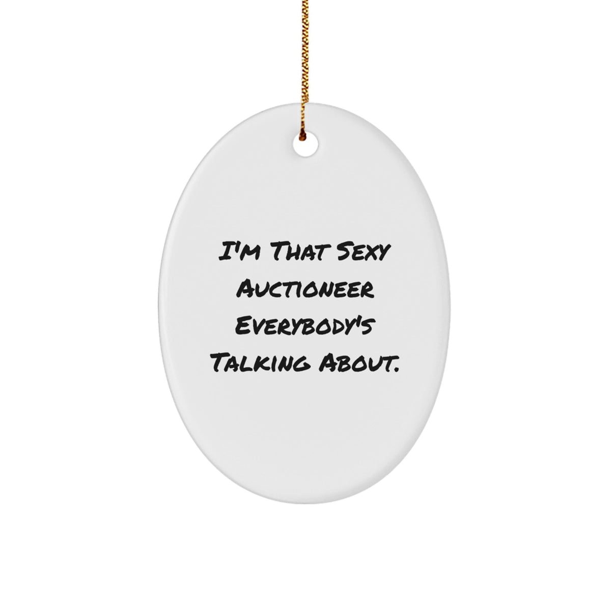 Bold Auctioneer Novelty Christmas Ornament for Friends Gift - Image 1