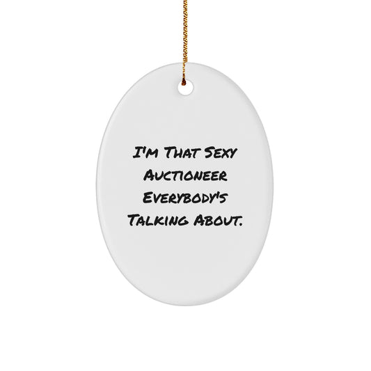 Bold Auctioneer Novelty Christmas Ornament for Friends Gift - Image 1
