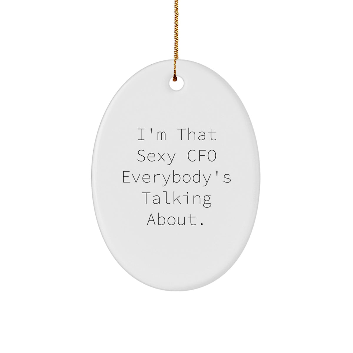 Christmas Gift Oval Ornament for Teens Surprise Cfo Bold Holiday - Image 1