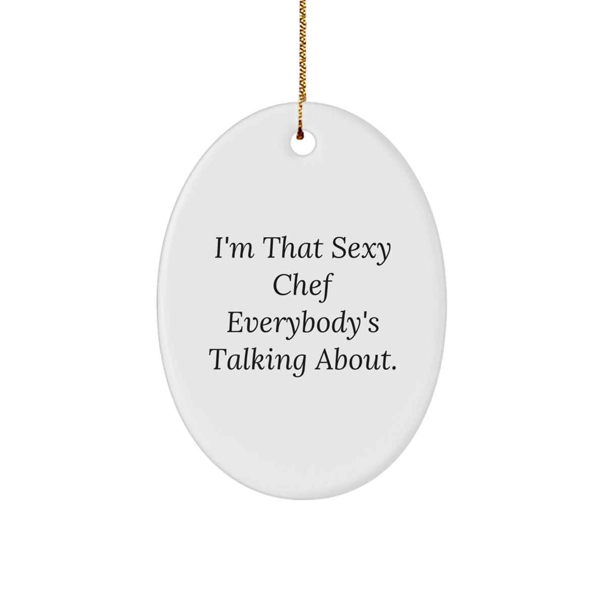 Chef Favorite Oval Ornament for Kids Christmas Gift - Image 1