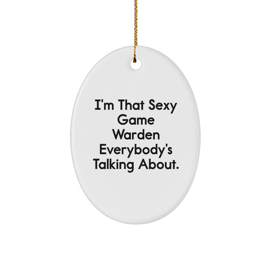 Christmas Gift Sexy Game Warden Ornament for Her - Playful Present - Image 1