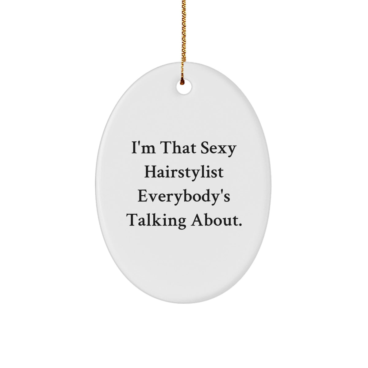 Bold Hairstylist Novelty Christmas Ornament for Friends Gift - Image 1