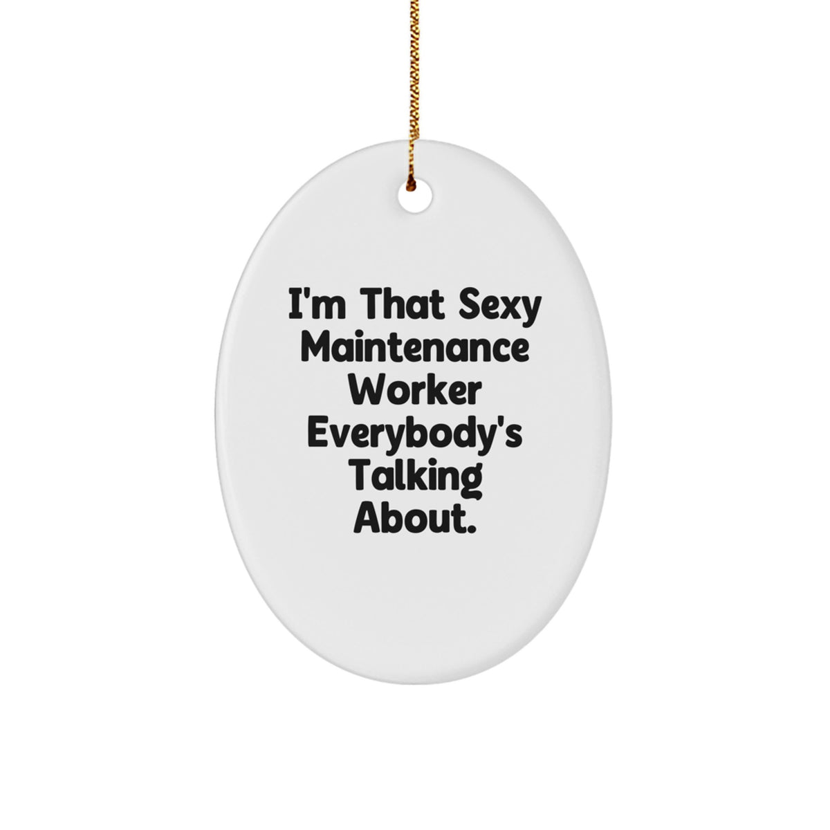 Maintenance Worker Oval Christmas Ornament Gift for Coworkers Surprise - Image 1