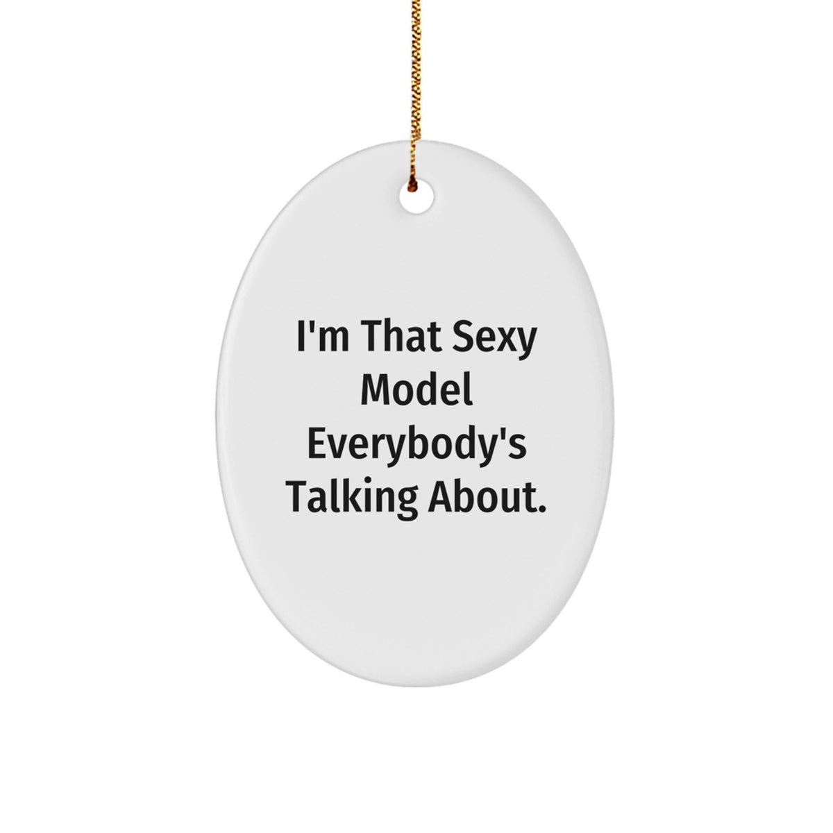Model Oval Ornament Keepsake for Him Christmas Gift - Image 1