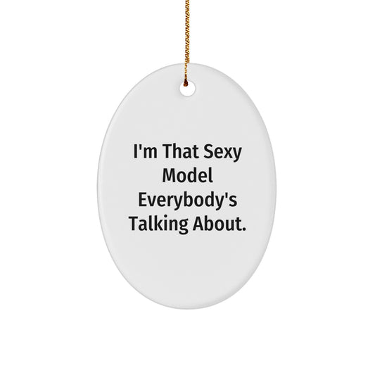 Model Oval Ornament Keepsake for Him Christmas Gift - Image 1