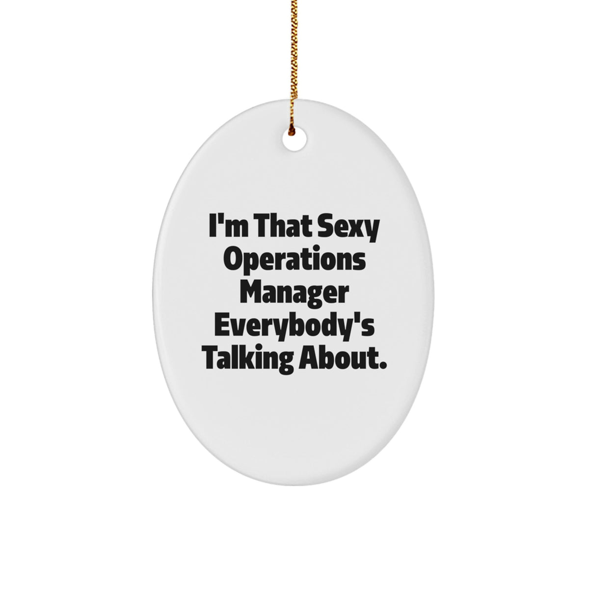 Operations Manager Oval Christmas Ornament for a Best Friend Gift - Image 1