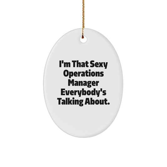 Operations Manager Oval Christmas Ornament for a Best Friend Gift - Image 1