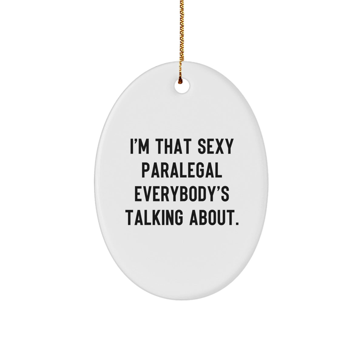 Paralegal Oval Ornament for Coworkers Idea Christmas Surprise Gift - Image 1