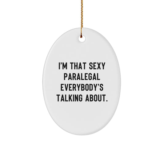 Paralegal Oval Ornament for Coworkers Idea Christmas Surprise Gift - Image 1