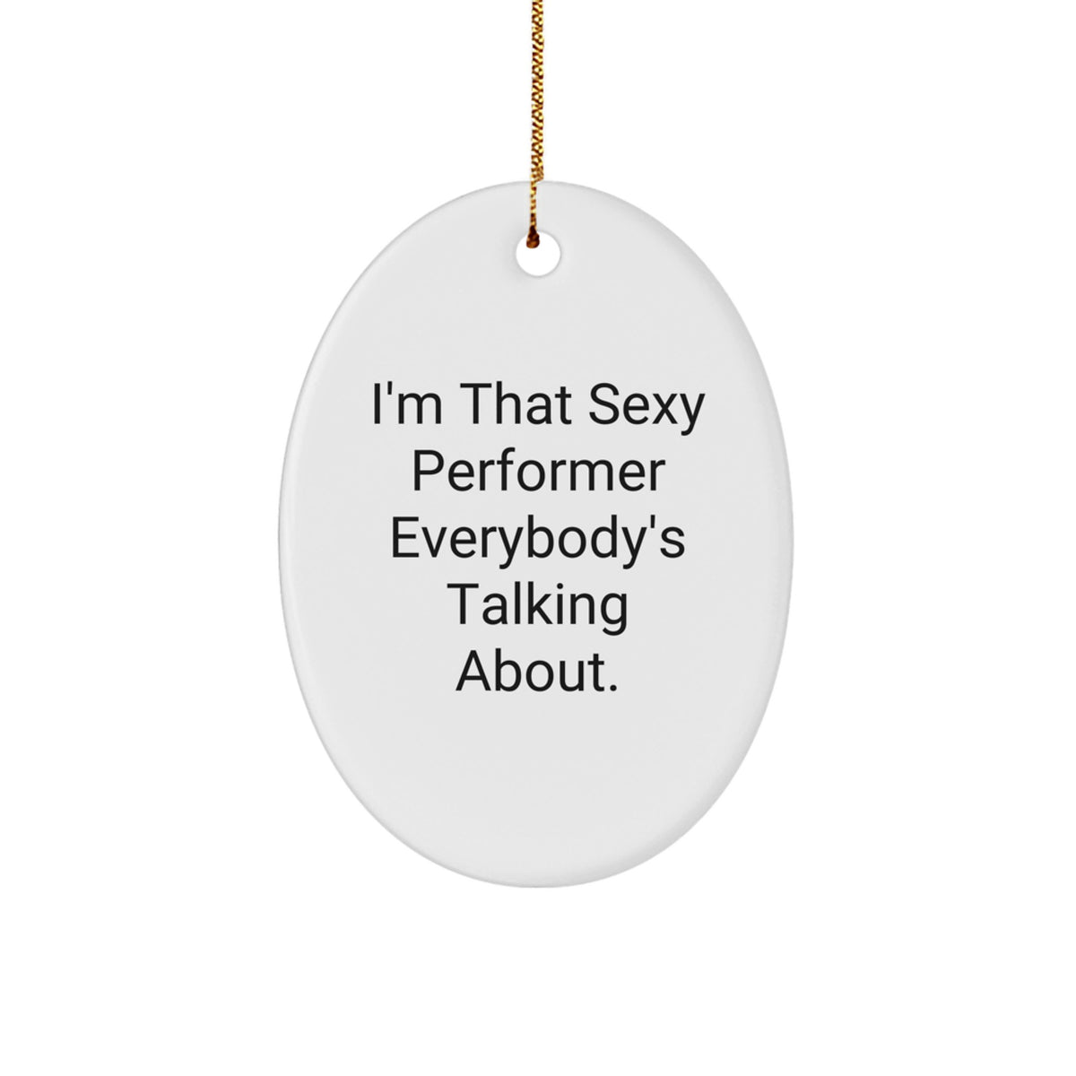 Christmas Gift for Her Performer Vibrant Oval Ornament Present - Image 1