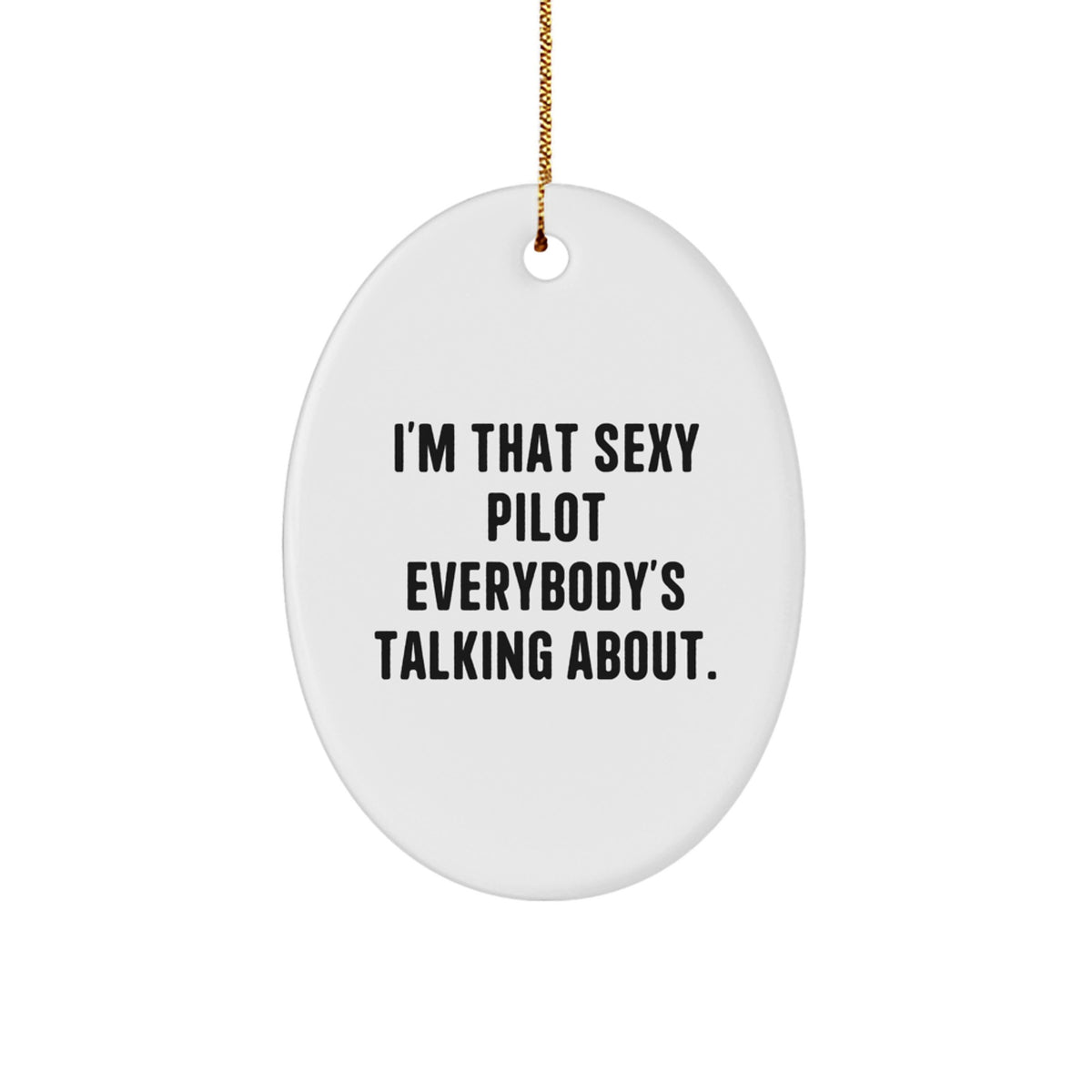 Sassy Pilot Christmas Ornament for Friends Gift – Novelty Keepsake - Image 1