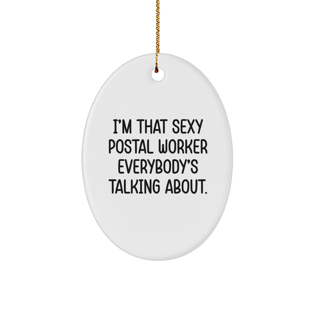 Teen Gift Postal Worker Oval Memento Christmas Ornament - Image 1