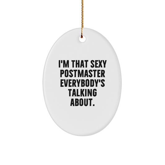Postmaster Oval Ornament Collectible Christmas Gift for Neighbors - Image 1