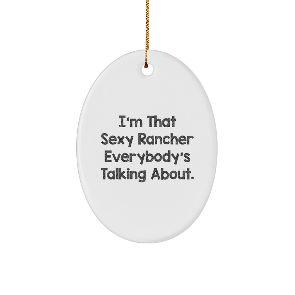 Oval Rancher Christmas Ornament Treasure for Kids Keepsake Holiday Gift - Image 1