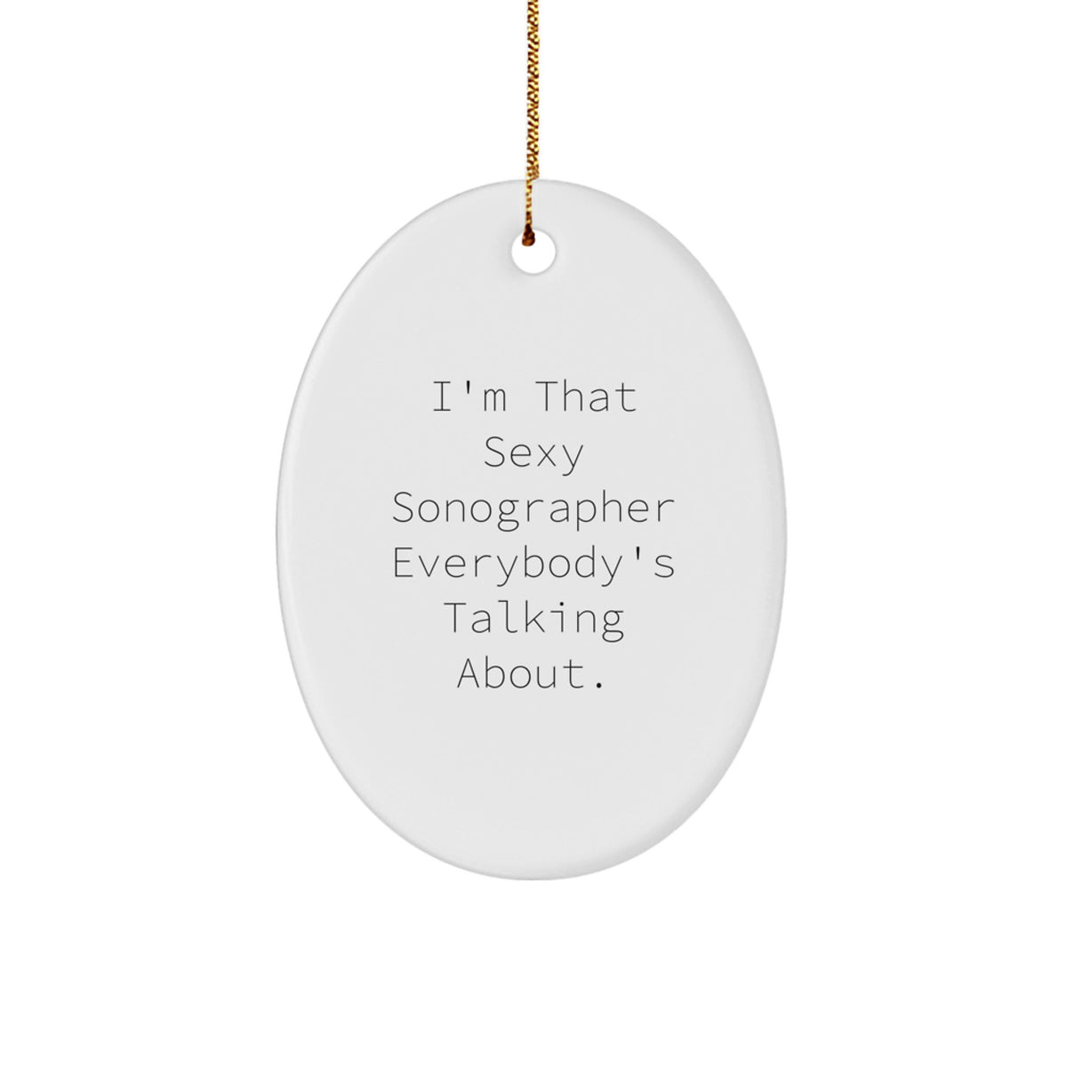 Sonographer Oval Ornament Favorite Kids Christmas Keepsake Gift - Image 1