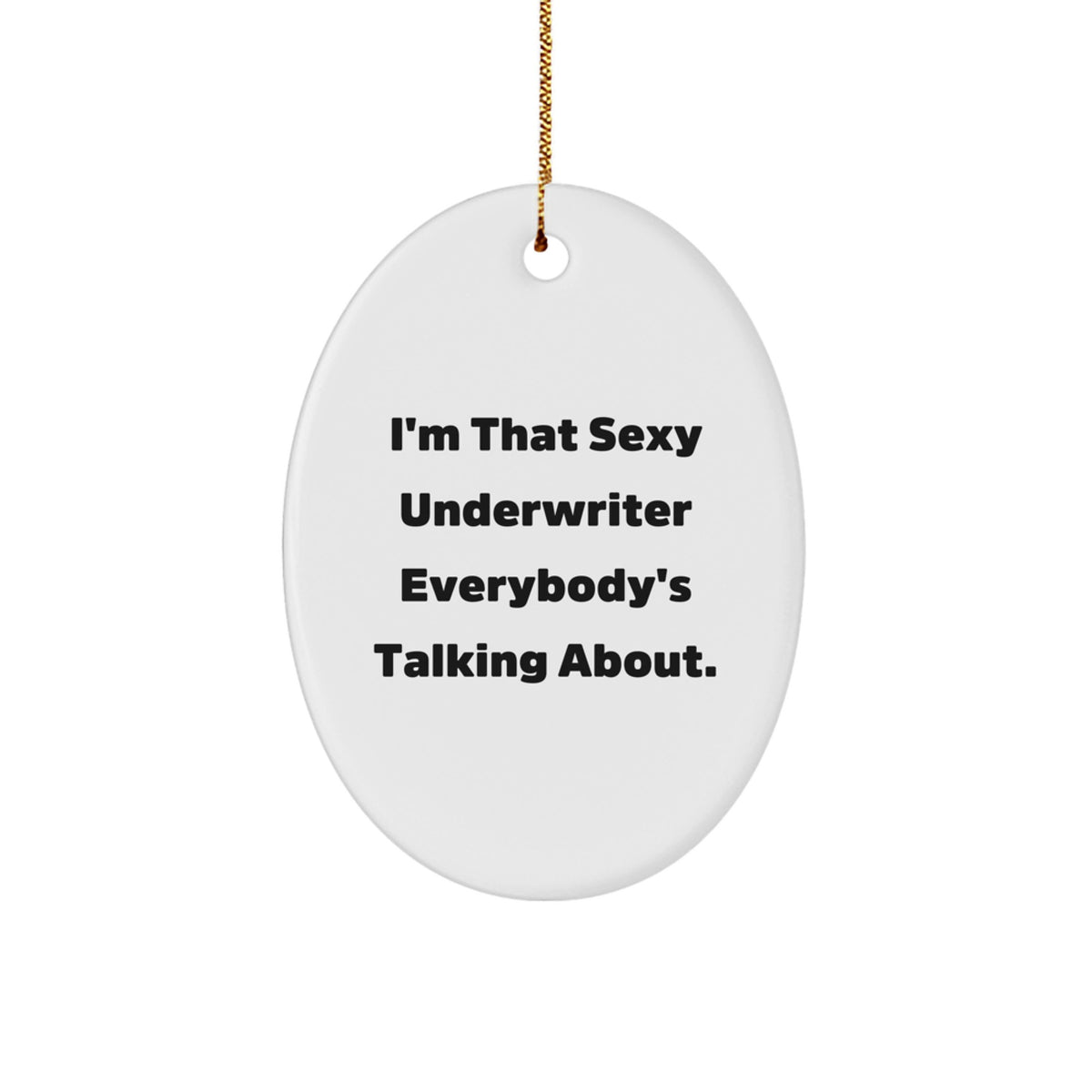 Christmas Gift Underwriter Bright Oval Ornament for Her Present - Image 1