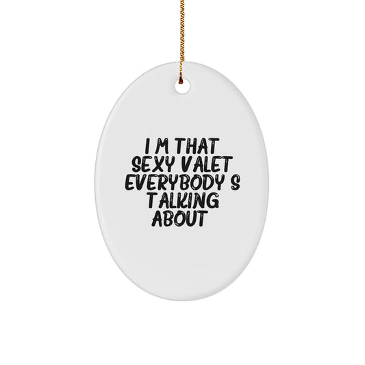 Valet Oval Ornament Idea for Coworkers Bright Christmas Unique Gift - Image 1