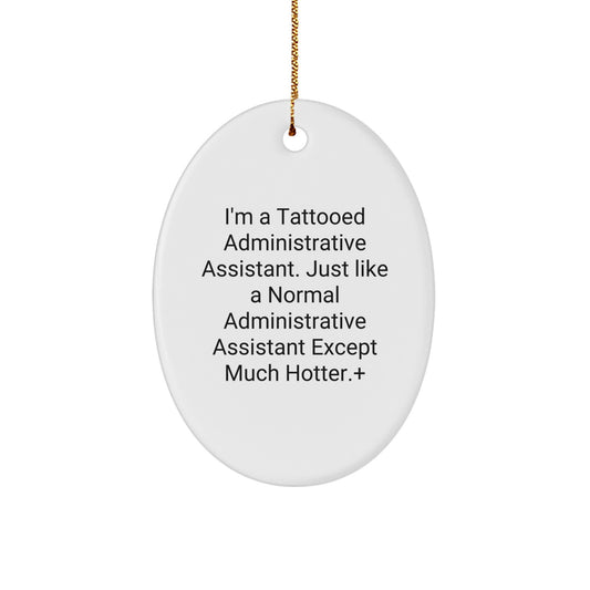 Family Treasure Christmas Gift Oval Ornament for Administrative - Image 1
