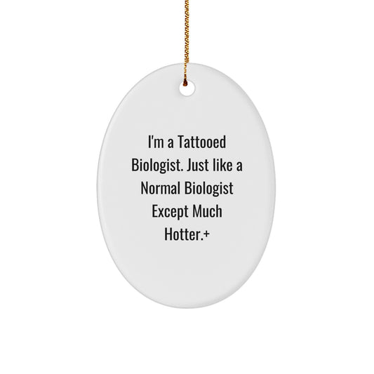 Biologist Oval Ornament Keepsake for Him – Christmas Unique Gift - Image 1