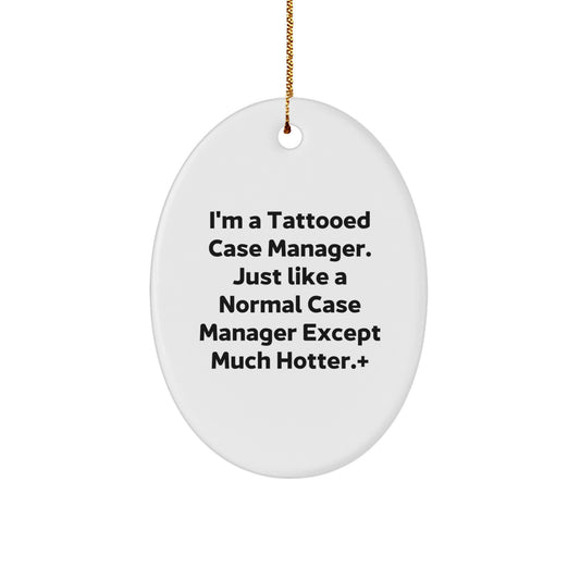 Tattooed Case Manager Christmas Ornament Surprise Gift for Family - Image 1