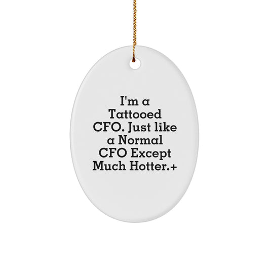 Christmas Ornament Gift for Coworkers - Tattooed Cfo, A Bold Idea - Image 1