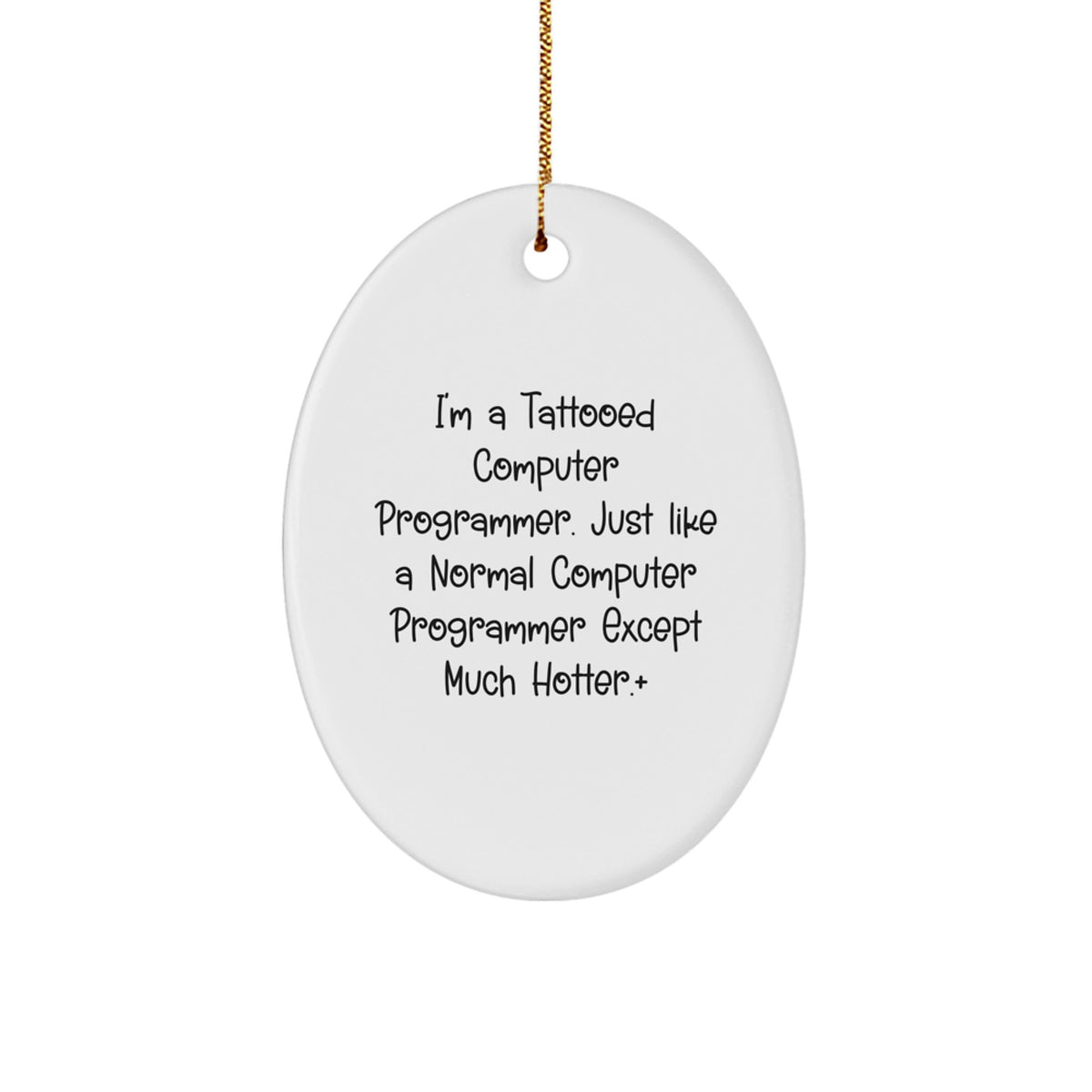 Computer Programmer Oval Ornament Essential Hotter Gift for a Best - Image 1