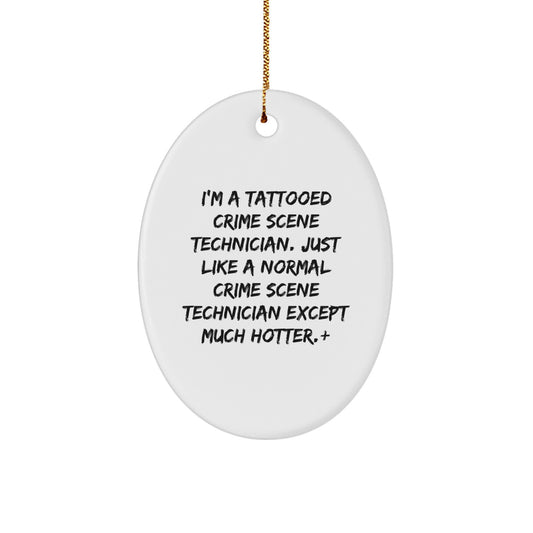 Christmas Gift Funny Crime Scene Technician Ornament for Her Present - Image 1