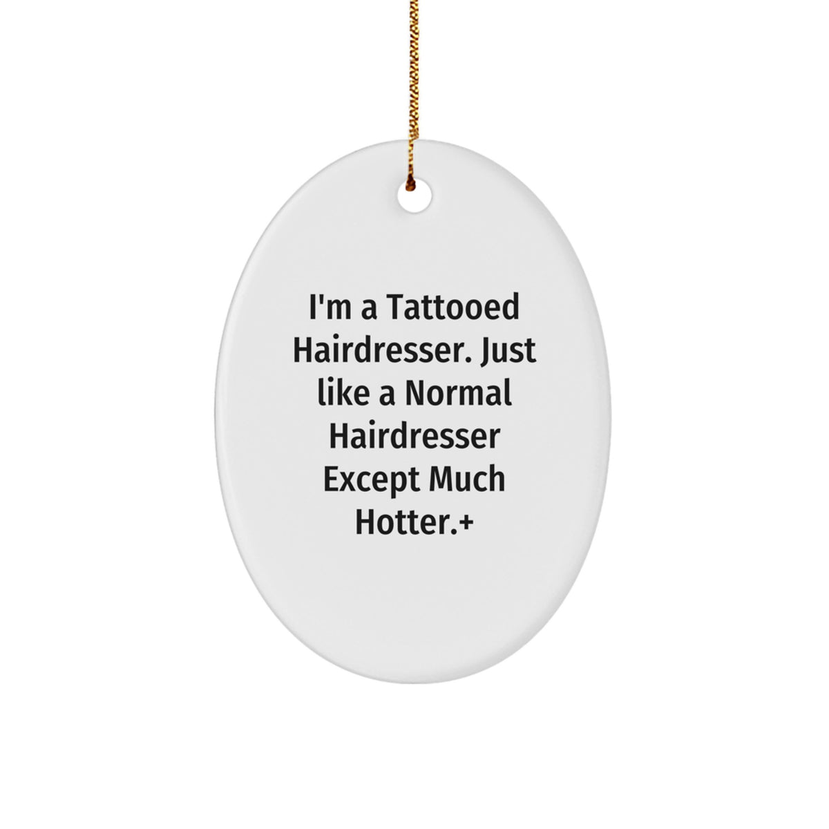 Bold Hairdresser Novelty Christmas Ornament for Friends Gift - Image 1