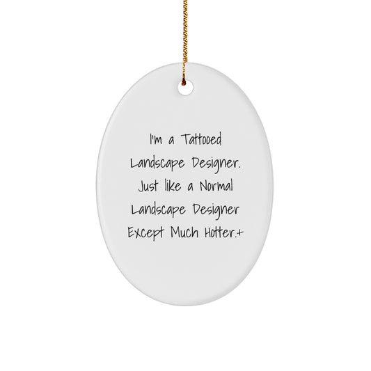 Oval Ornament Landscape Designer Christmas Gift for Coworkers Idea - Image 1