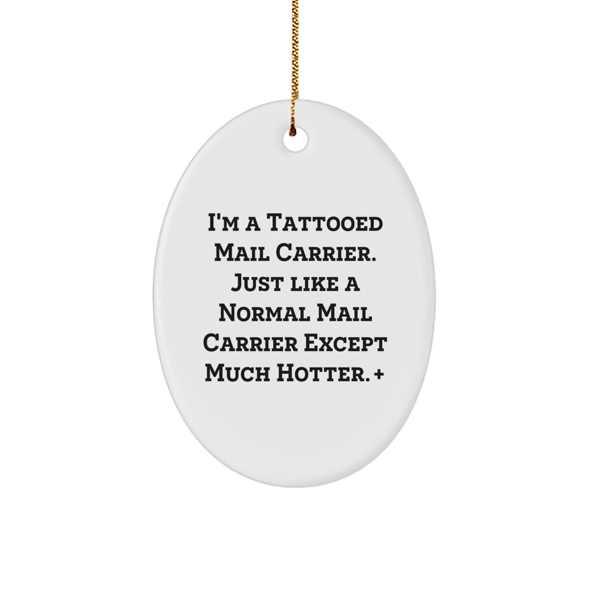 Christmas Gift Mail Carrier Oval Ornament for Roommates Collectible - Image 1