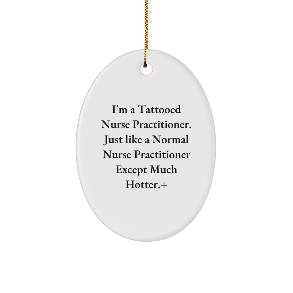 Favorite Nurse Practitioner Oval Ornament for Kids Christmas Gift - Image 1