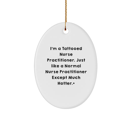 Family Treasure Nurse Practitioner Oval Ornament Christmas Unique Gift - Image 1