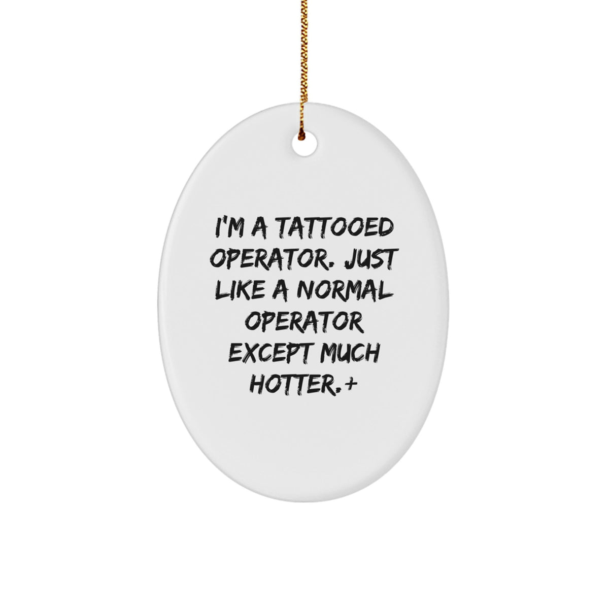 Operator Oval Christmas Ornament for Coworkers Gift - Image 1