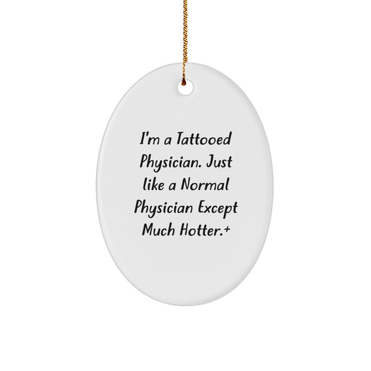 Christmas Ornament Gift for Family Tattooed Physician Holiday Keepsake - Image 1