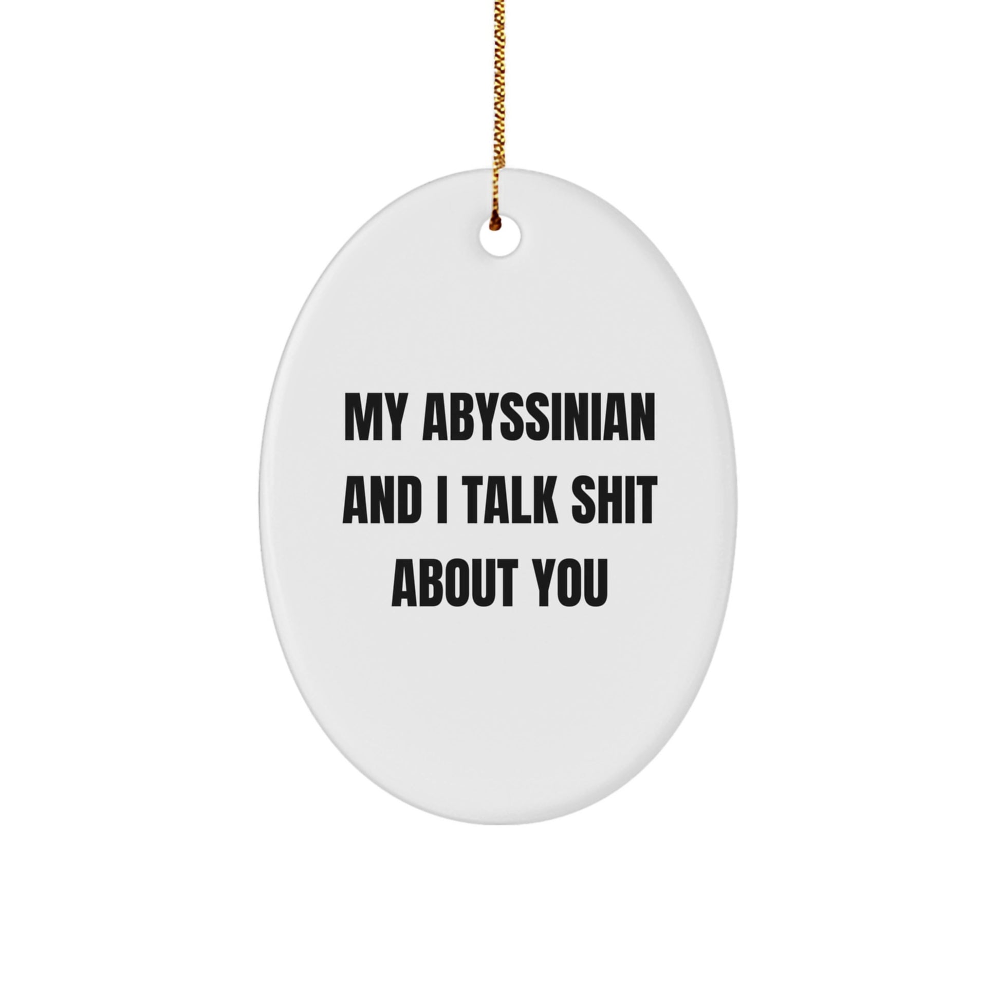 Abyssinian Cat Lover Christmas Unique Gifts from Men to Friends with Funny Quote - Image 1