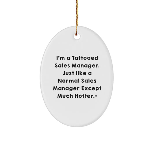Collectible Christmas Ornament Tattooed Sales Manager Gift - A Hotter - Image 1