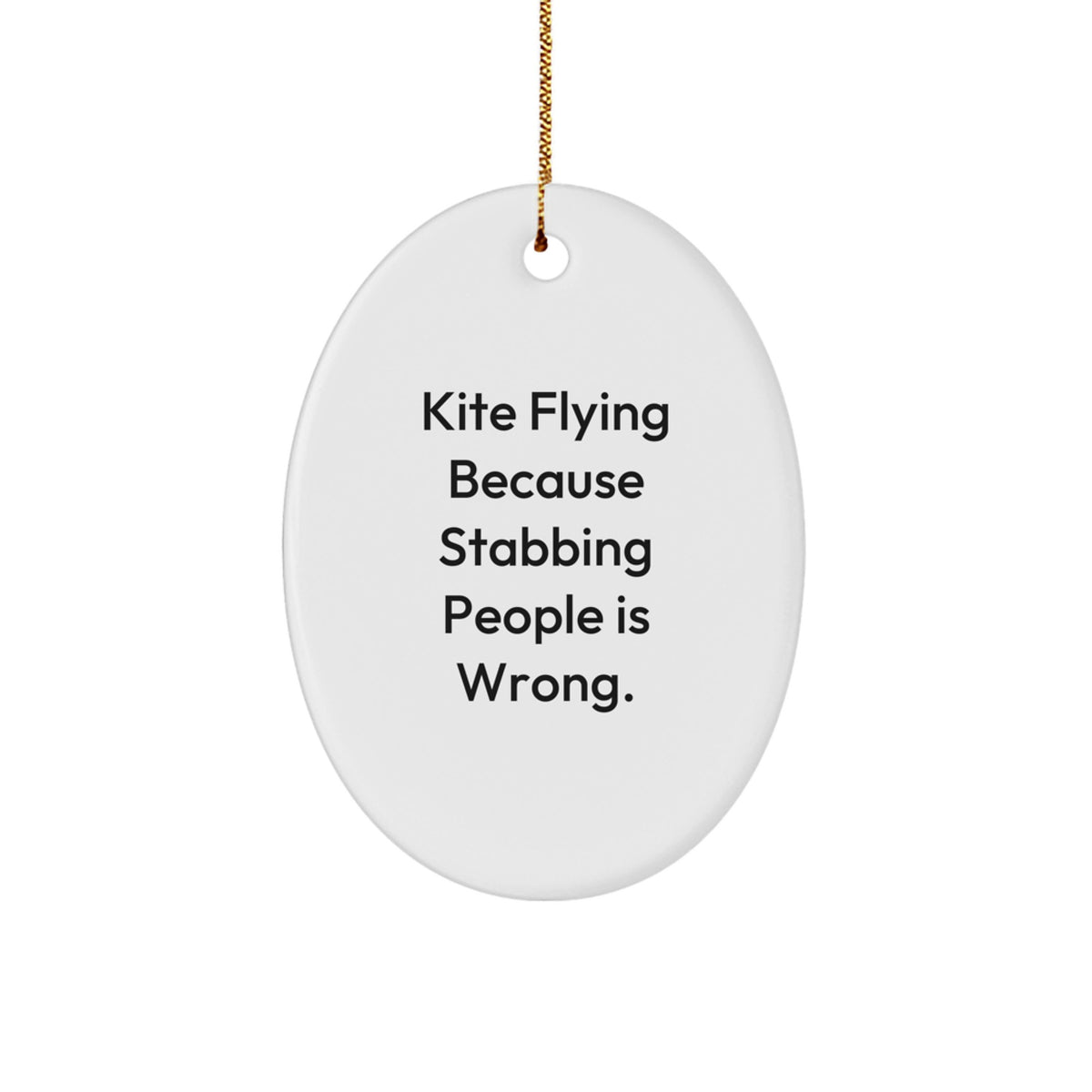 Christmas Ornament Gift for Neighbors - Collectible Kite Flying Because - Image 1