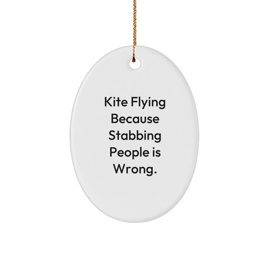 Christmas Ornament Gift for Neighbors - Collectible Kite Flying Because - Image 1