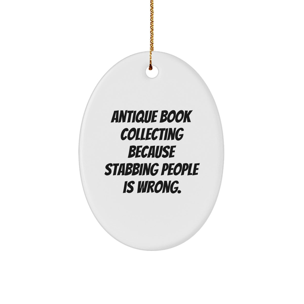 Christmas Ornament Idea for Coworkers Gift – Antique Book Collecting - Image 1
